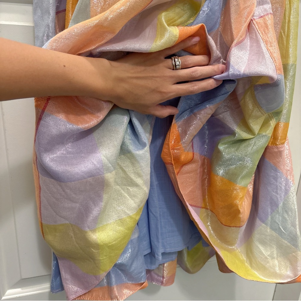 Pilcro Anthropologie Iridescent Patchwork Maxi Dress XS NWT - Picture 10 of 13